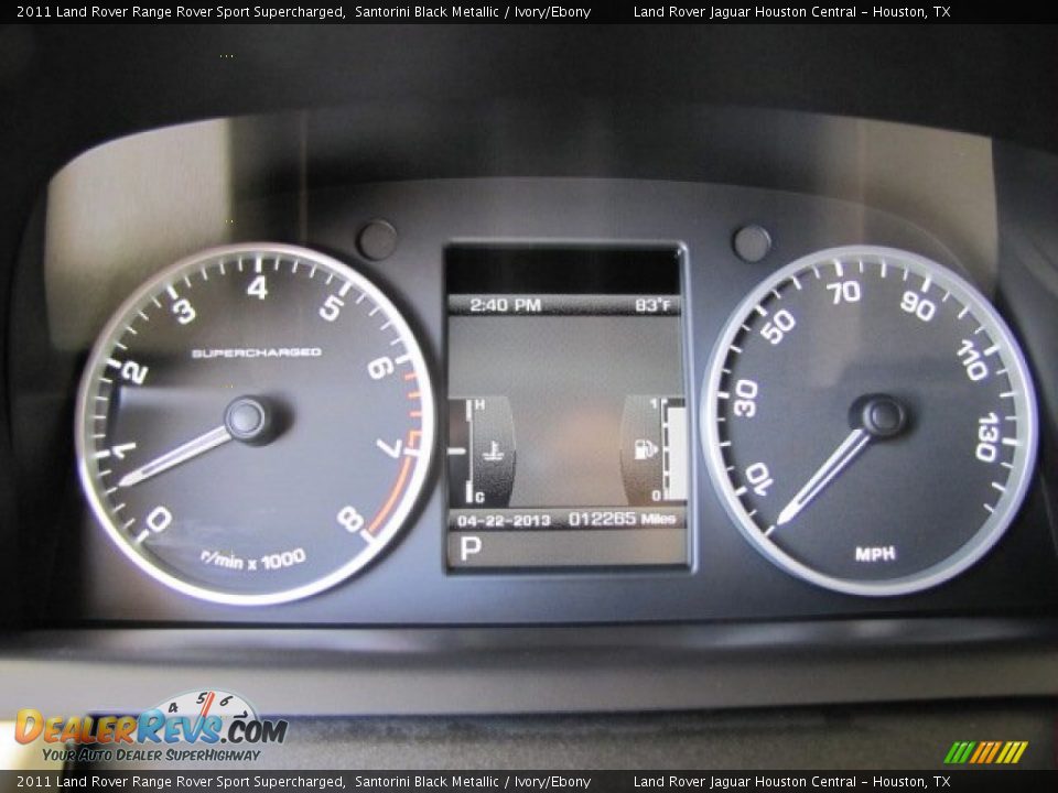 2011 Land Rover Range Rover Sport Supercharged Santorini Black Metallic / Ivory/Ebony Photo #15