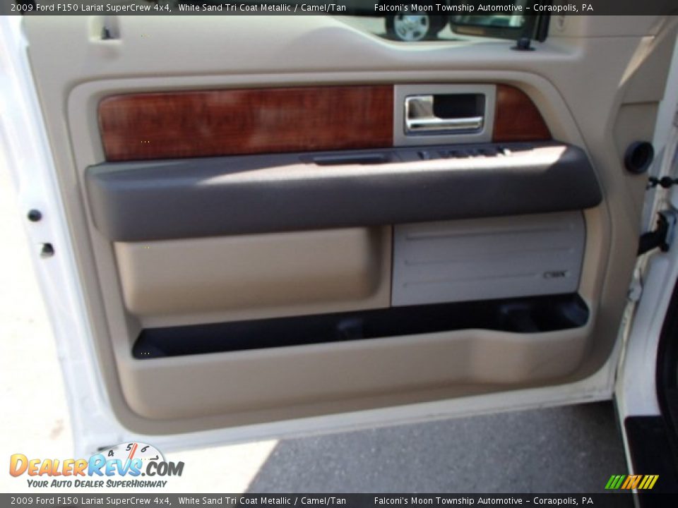 2009 Ford F150 Lariat SuperCrew 4x4 White Sand Tri Coat Metallic / Camel/Tan Photo #12