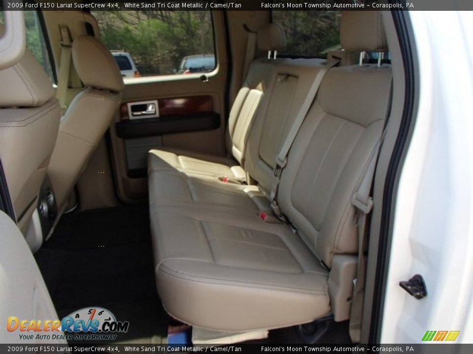 2009 Ford F150 Lariat SuperCrew 4x4 White Sand Tri Coat Metallic / Camel/Tan Photo #13