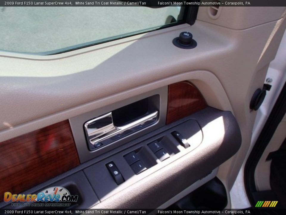 2009 Ford F150 Lariat SuperCrew 4x4 White Sand Tri Coat Metallic / Camel/Tan Photo #15