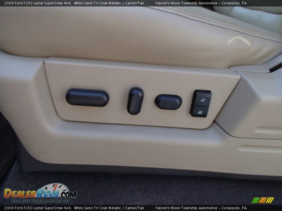2009 Ford F150 Lariat SuperCrew 4x4 White Sand Tri Coat Metallic / Camel/Tan Photo #16