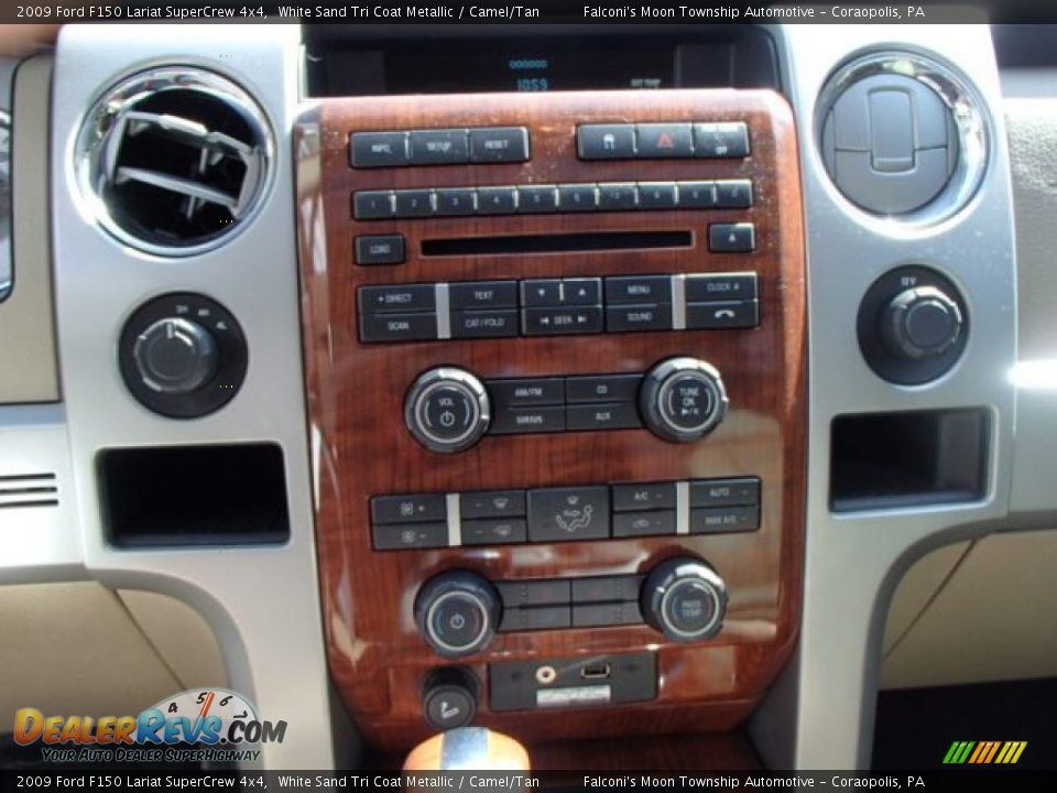2009 Ford F150 Lariat SuperCrew 4x4 White Sand Tri Coat Metallic / Camel/Tan Photo #18