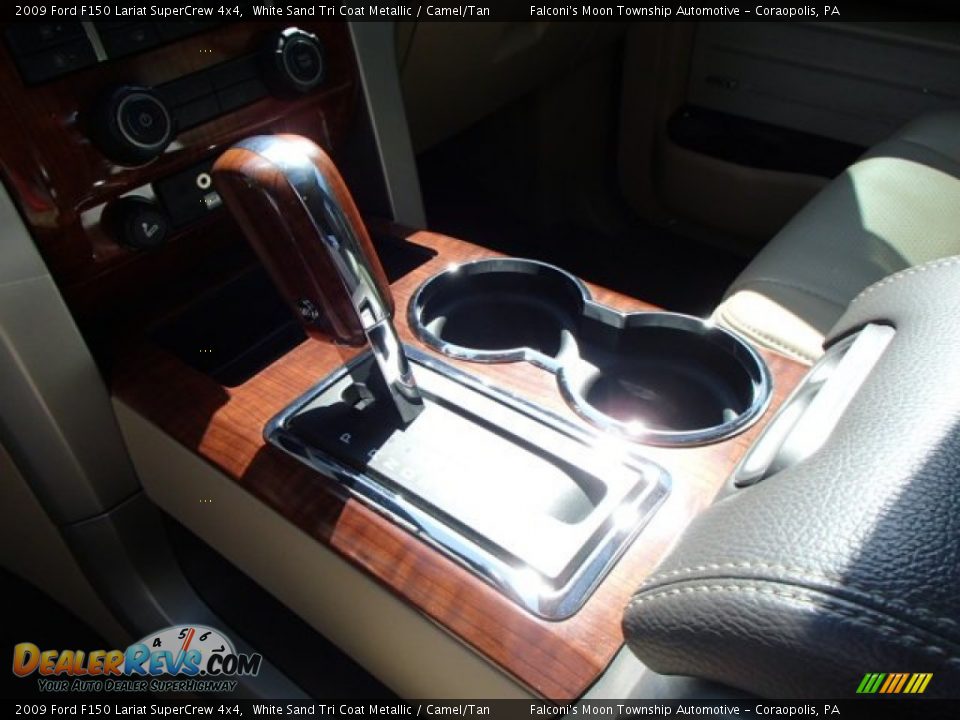 2009 Ford F150 Lariat SuperCrew 4x4 White Sand Tri Coat Metallic / Camel/Tan Photo #19