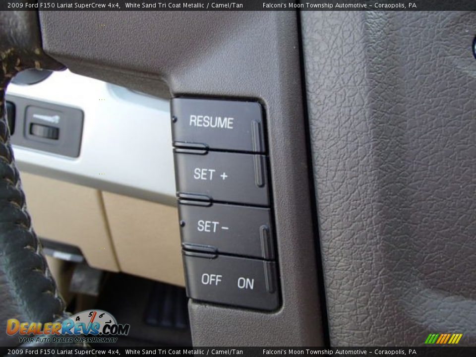2009 Ford F150 Lariat SuperCrew 4x4 White Sand Tri Coat Metallic / Camel/Tan Photo #22