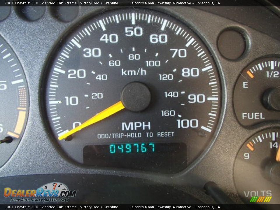 2001 Chevrolet S10 Extended Cab Xtreme Victory Red / Graphite Photo #24