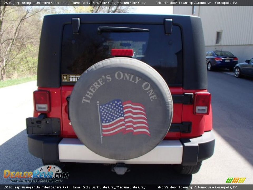 2010 Jeep Wrangler Unlimited Sahara 4x4 Flame Red / Dark Slate Gray/Medium Slate Gray Photo #7