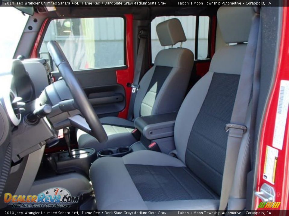 2010 Jeep Wrangler Unlimited Sahara 4x4 Flame Red / Dark Slate Gray/Medium Slate Gray Photo #11