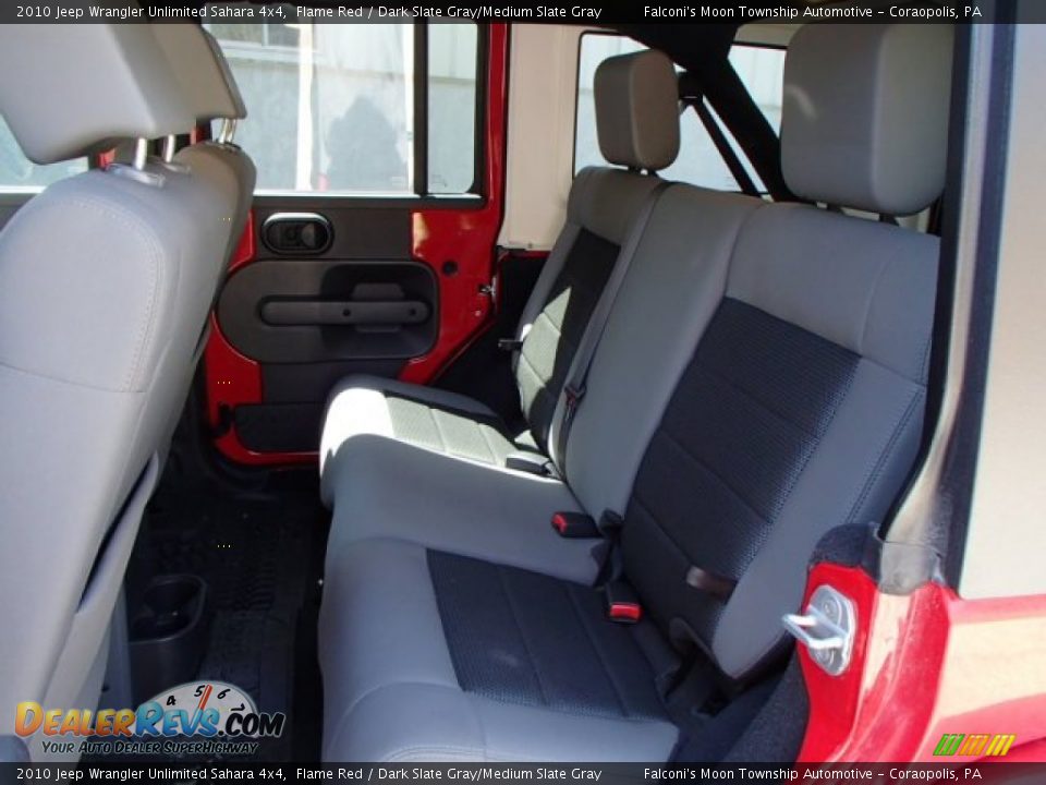 2010 Jeep Wrangler Unlimited Sahara 4x4 Flame Red / Dark Slate Gray/Medium Slate Gray Photo #13