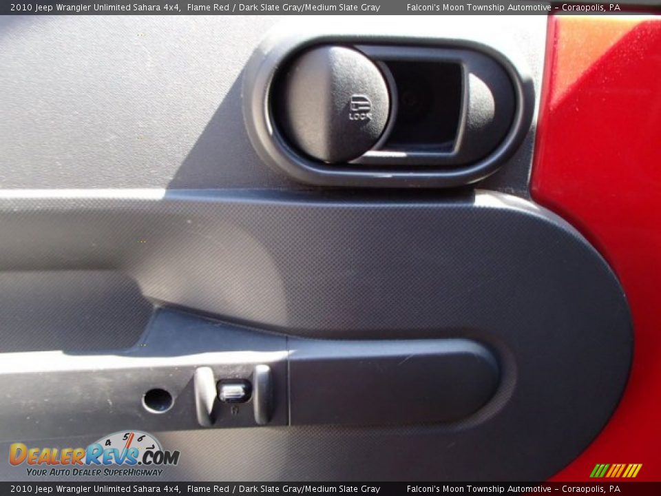 2010 Jeep Wrangler Unlimited Sahara 4x4 Flame Red / Dark Slate Gray/Medium Slate Gray Photo #16