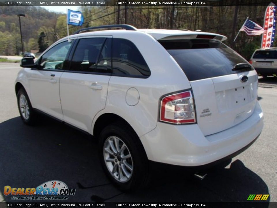 2010 Ford Edge SEL AWD White Platinum Tri-Coat / Camel Photo #6