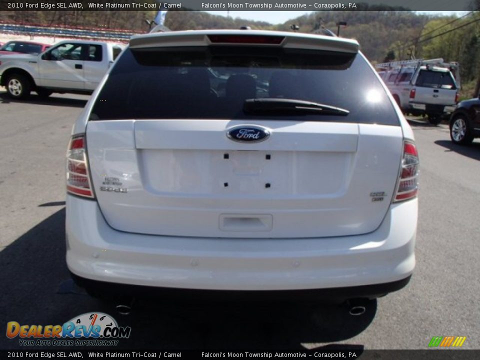 2010 Ford Edge SEL AWD White Platinum Tri-Coat / Camel Photo #7
