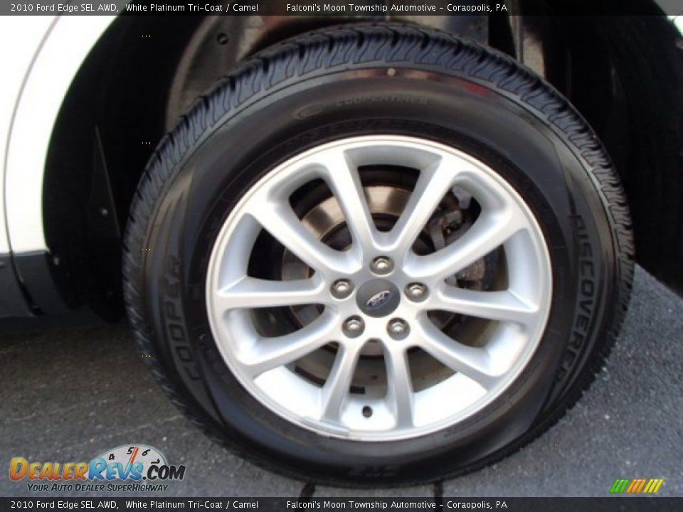 2010 Ford Edge SEL AWD White Platinum Tri-Coat / Camel Photo #9
