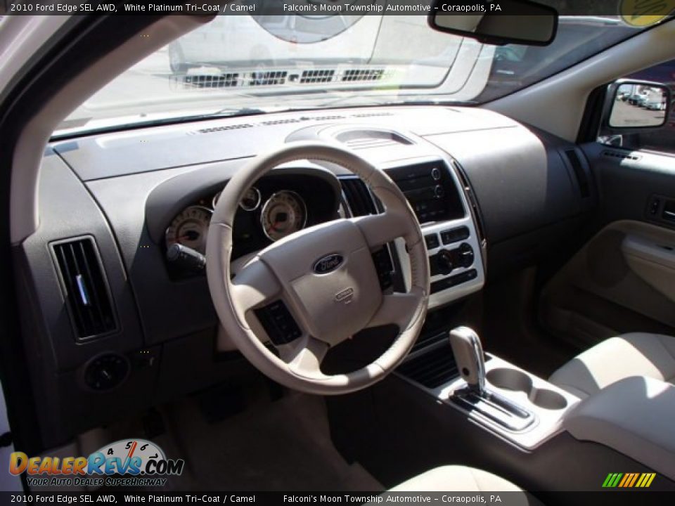 2010 Ford Edge SEL AWD White Platinum Tri-Coat / Camel Photo #10