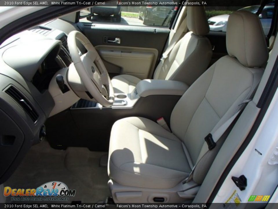 2010 Ford Edge SEL AWD White Platinum Tri-Coat / Camel Photo #11
