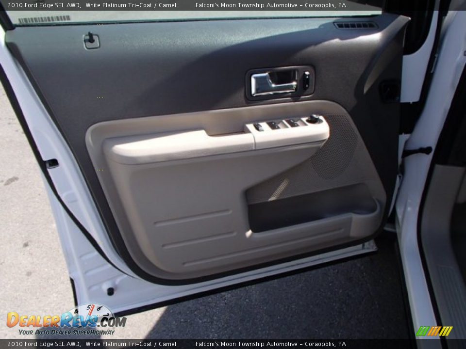 2010 Ford Edge SEL AWD White Platinum Tri-Coat / Camel Photo #12
