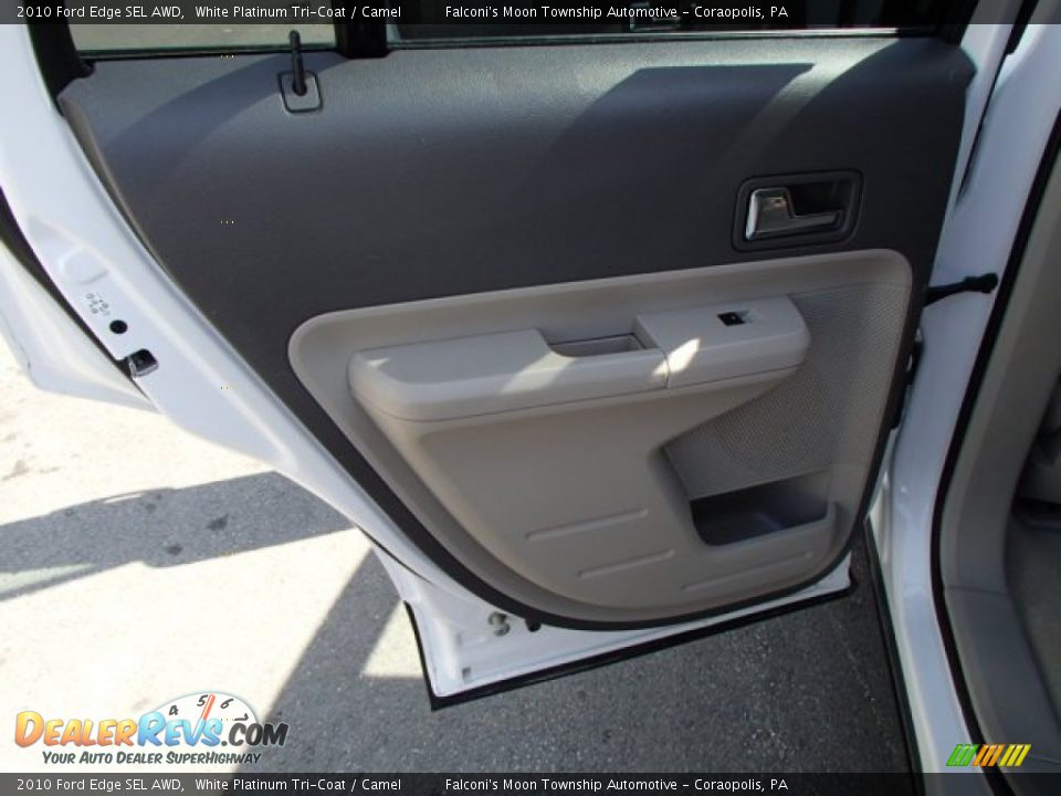 2010 Ford Edge SEL AWD White Platinum Tri-Coat / Camel Photo #14
