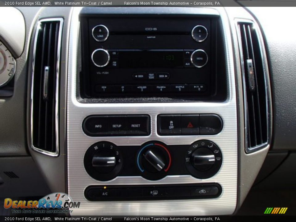 2010 Ford Edge SEL AWD White Platinum Tri-Coat / Camel Photo #17