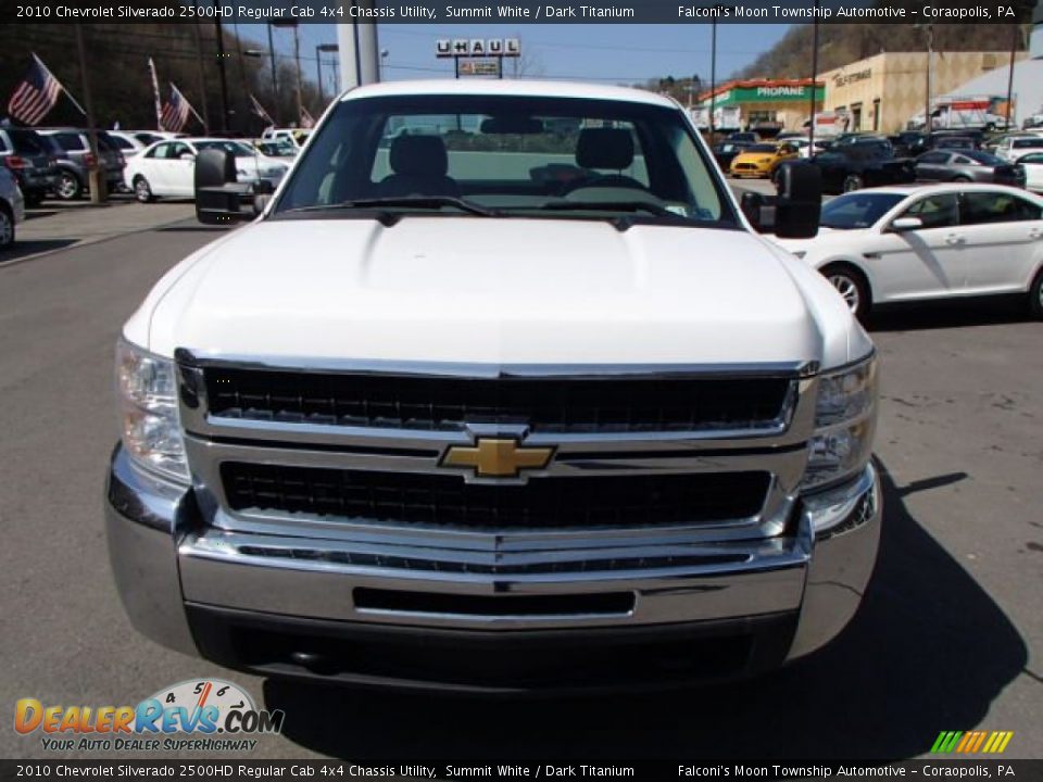 2010 Chevrolet Silverado 2500HD Regular Cab 4x4 Chassis Utility Summit White / Dark Titanium Photo #3