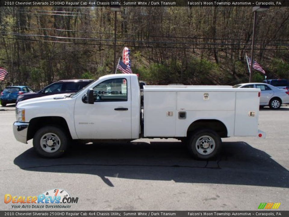 2010 Chevrolet Silverado 2500HD Regular Cab 4x4 Chassis Utility Summit White / Dark Titanium Photo #5