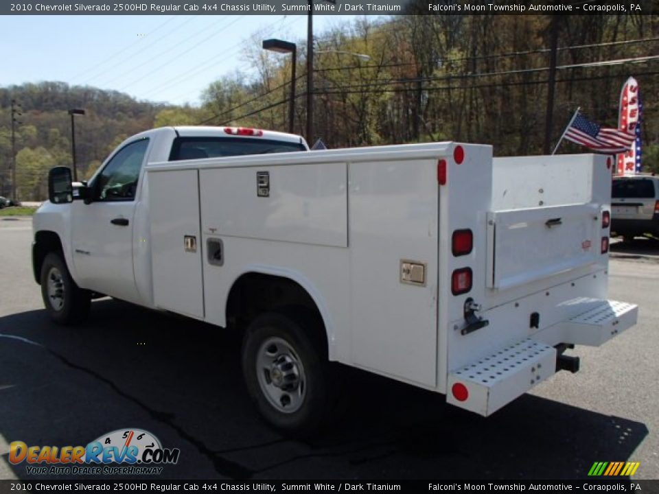 2010 Chevrolet Silverado 2500HD Regular Cab 4x4 Chassis Utility Summit White / Dark Titanium Photo #6