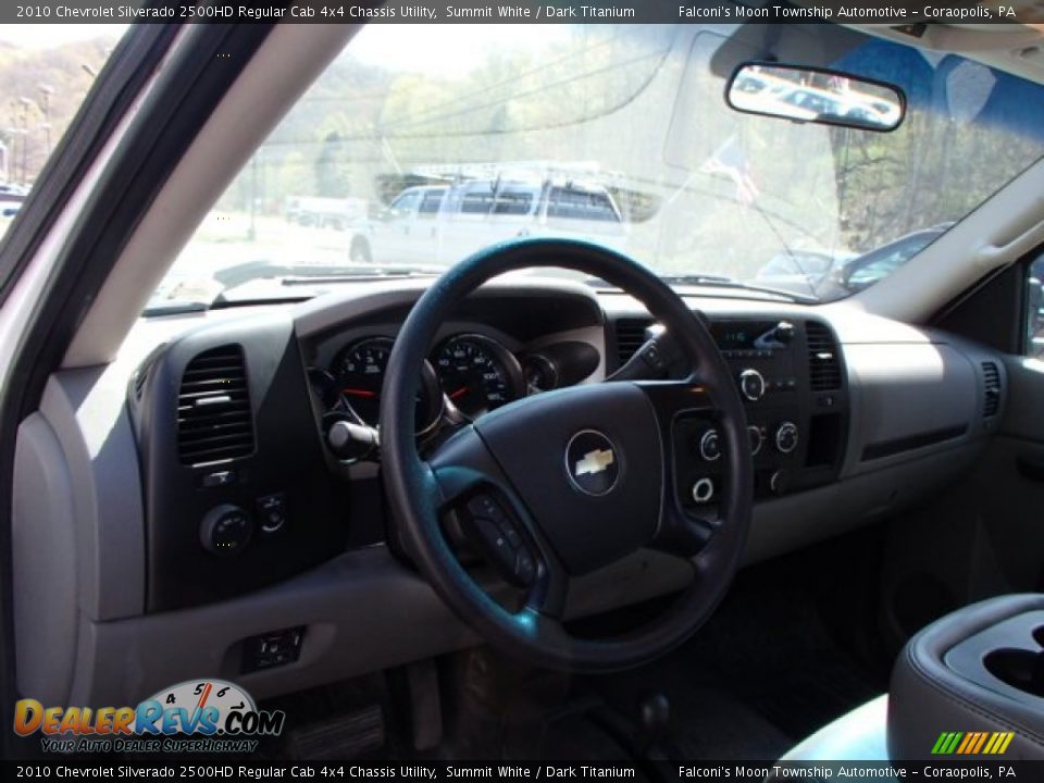 2010 Chevrolet Silverado 2500HD Regular Cab 4x4 Chassis Utility Summit White / Dark Titanium Photo #13