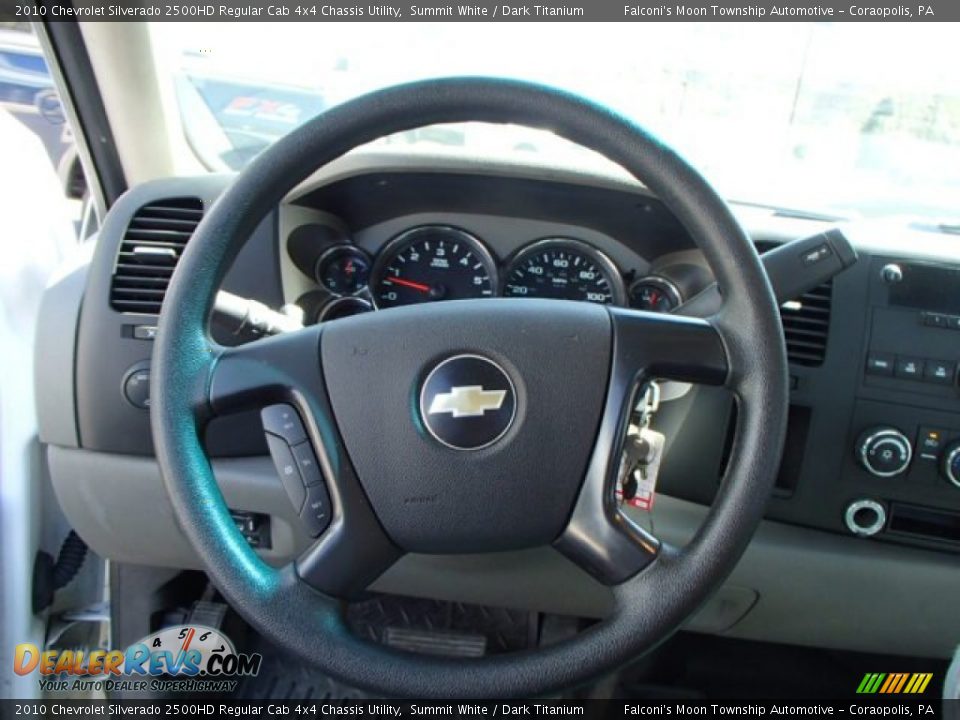 2010 Chevrolet Silverado 2500HD Regular Cab 4x4 Chassis Utility Summit White / Dark Titanium Photo #20