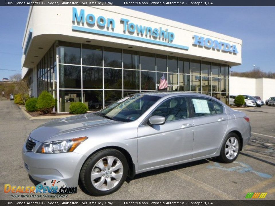 2009 Honda Accord EX-L Sedan Alabaster Silver Metallic / Gray Photo #1