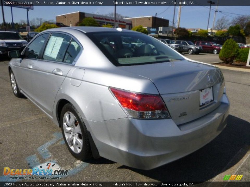 2009 Honda Accord EX-L Sedan Alabaster Silver Metallic / Gray Photo #3