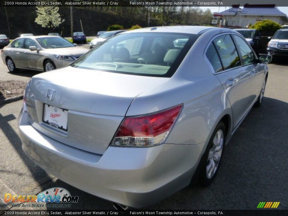 2009 Honda Accord EX-L Sedan Alabaster Silver Metallic / Gray Photo #5