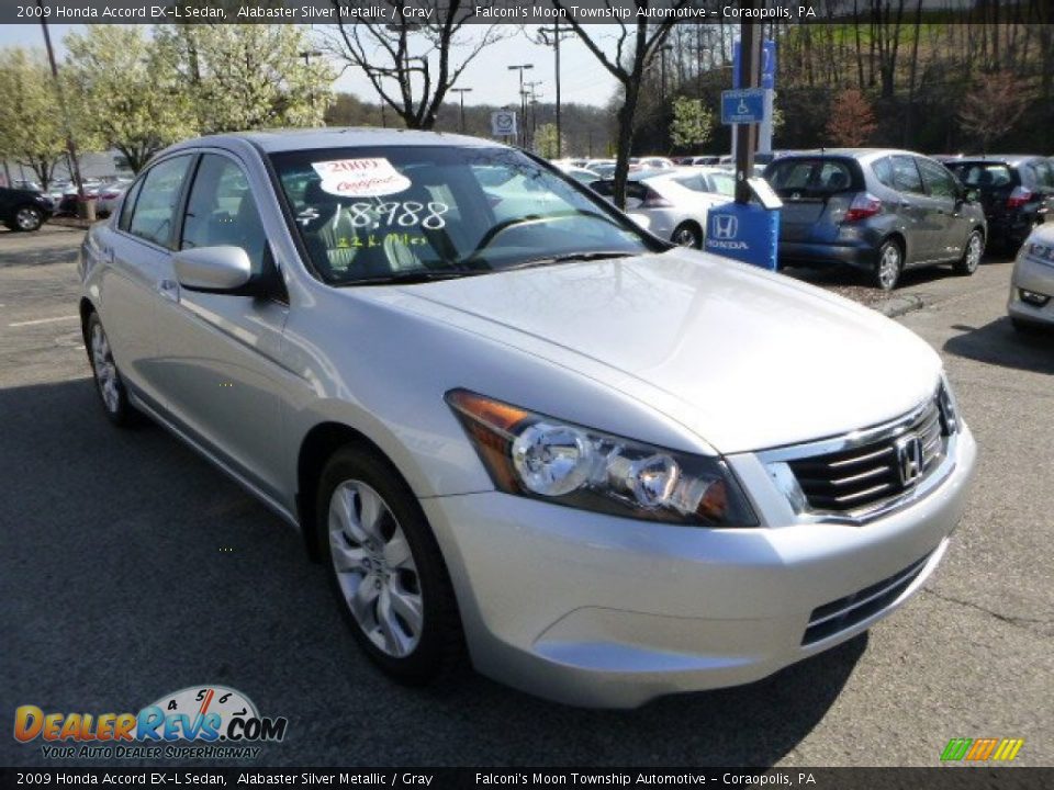 2009 Honda Accord EX-L Sedan Alabaster Silver Metallic / Gray Photo #7