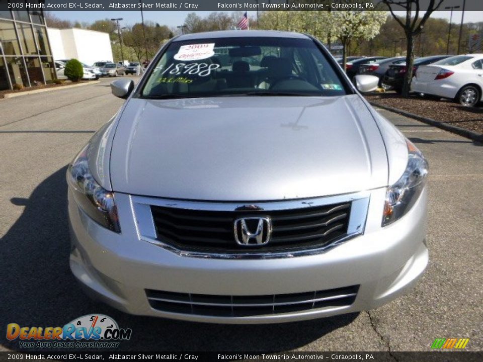 2009 Honda Accord EX-L Sedan Alabaster Silver Metallic / Gray Photo #8