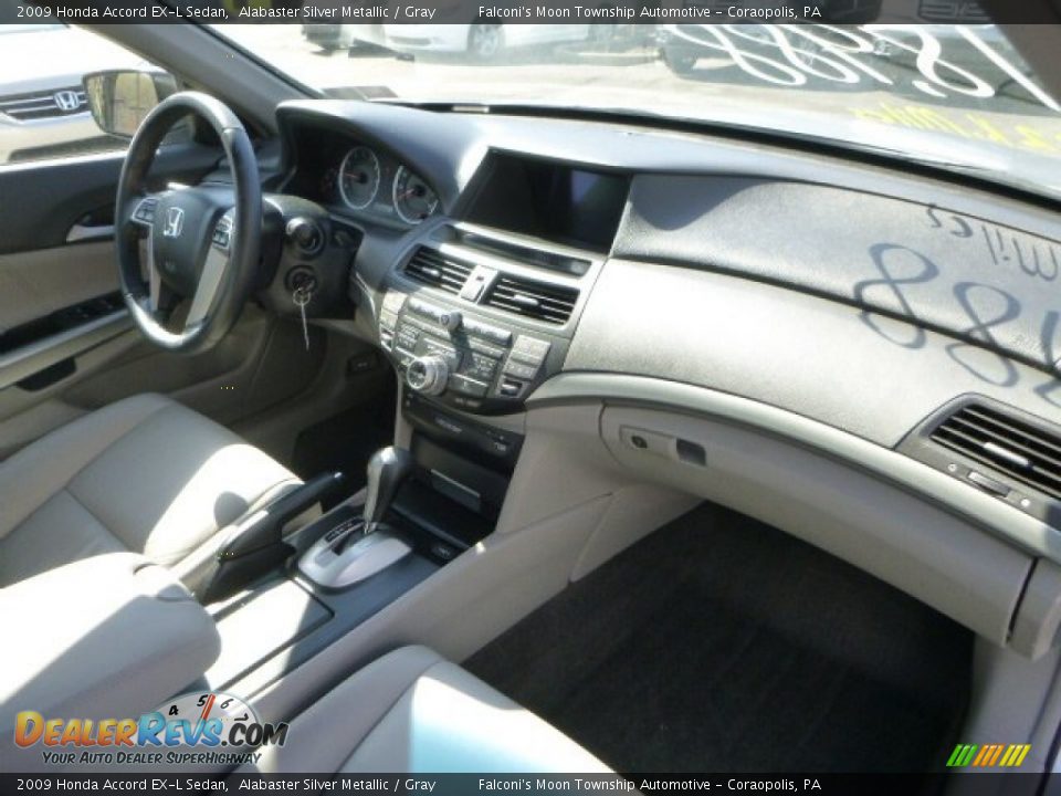 2009 Honda Accord EX-L Sedan Alabaster Silver Metallic / Gray Photo #11