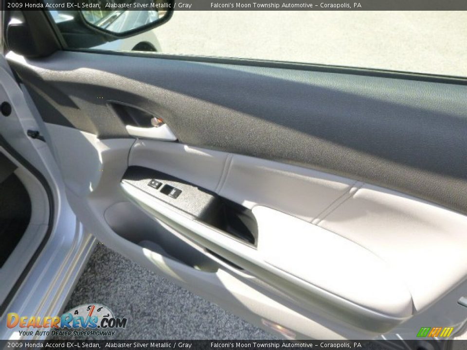 2009 Honda Accord EX-L Sedan Alabaster Silver Metallic / Gray Photo #12
