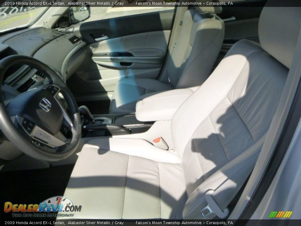 2009 Honda Accord EX-L Sedan Alabaster Silver Metallic / Gray Photo #14