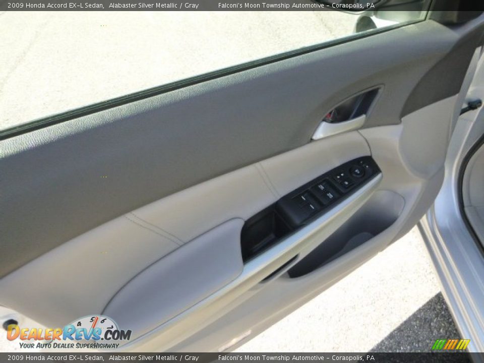 2009 Honda Accord EX-L Sedan Alabaster Silver Metallic / Gray Photo #18