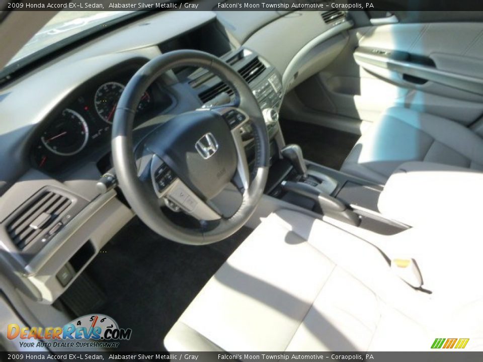 2009 Honda Accord EX-L Sedan Alabaster Silver Metallic / Gray Photo #19
