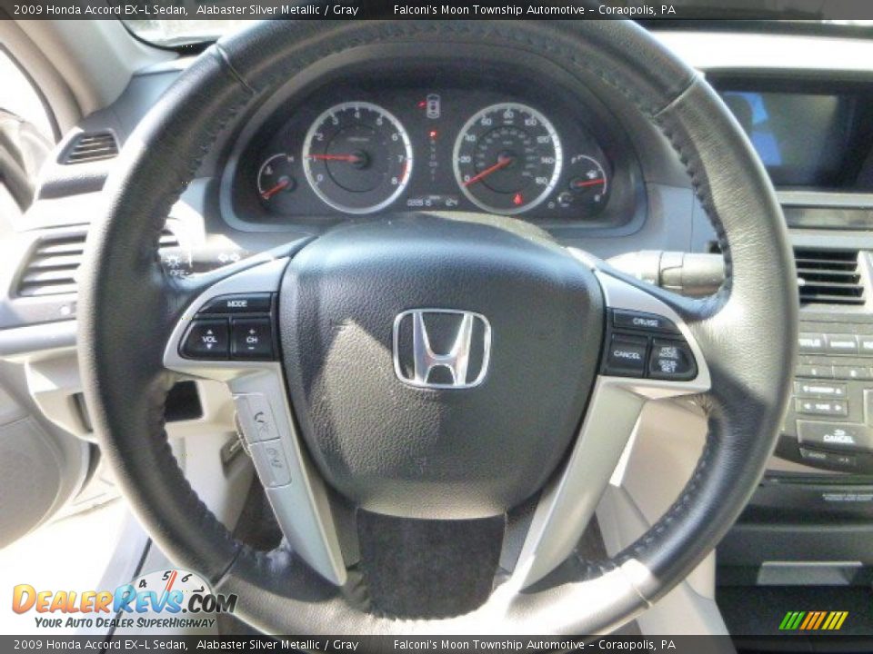 2009 Honda Accord EX-L Sedan Alabaster Silver Metallic / Gray Photo #22