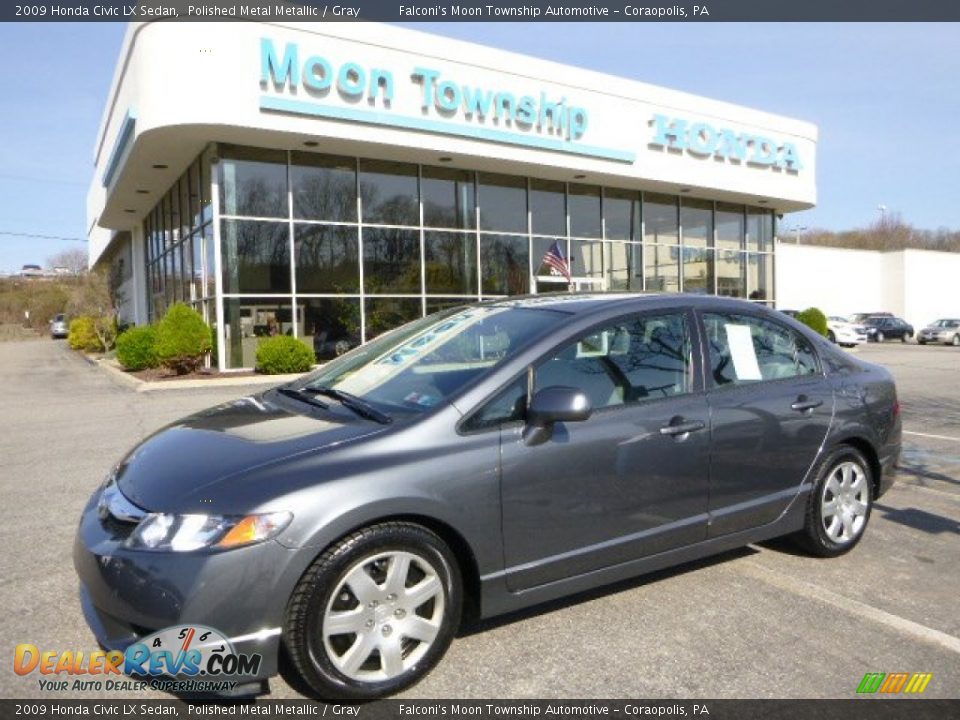 2009 Honda Civic LX Sedan Polished Metal Metallic / Gray Photo #1