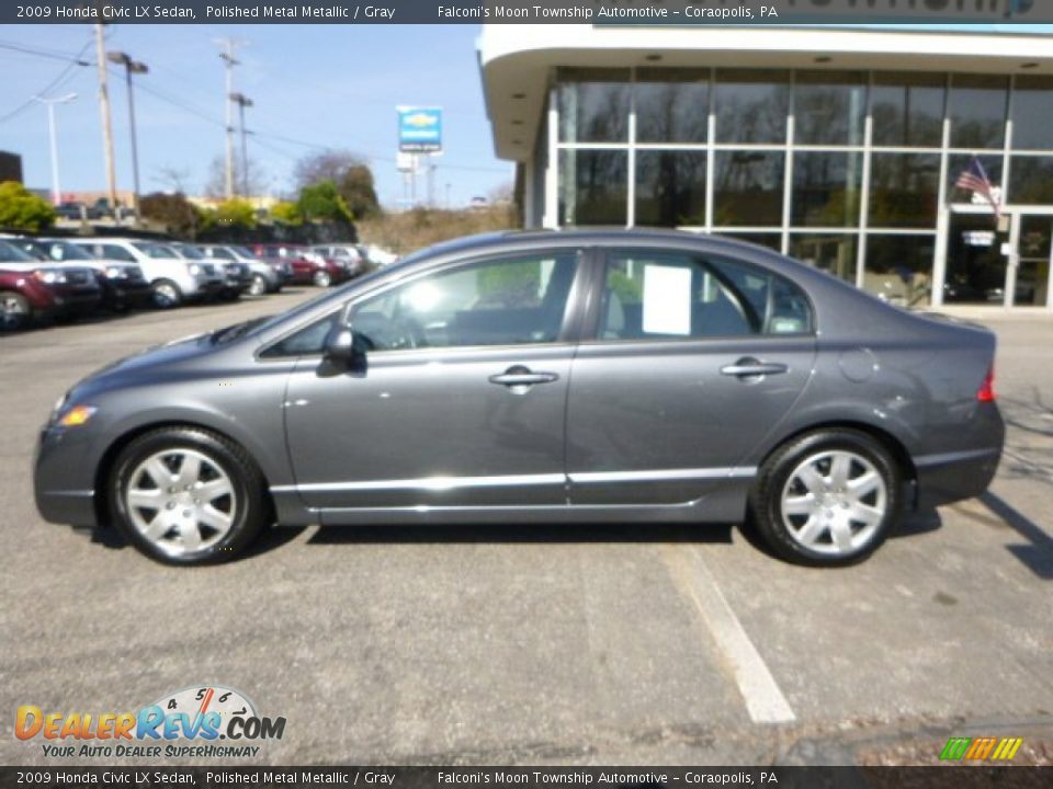 2009 Honda Civic LX Sedan Polished Metal Metallic / Gray Photo #2