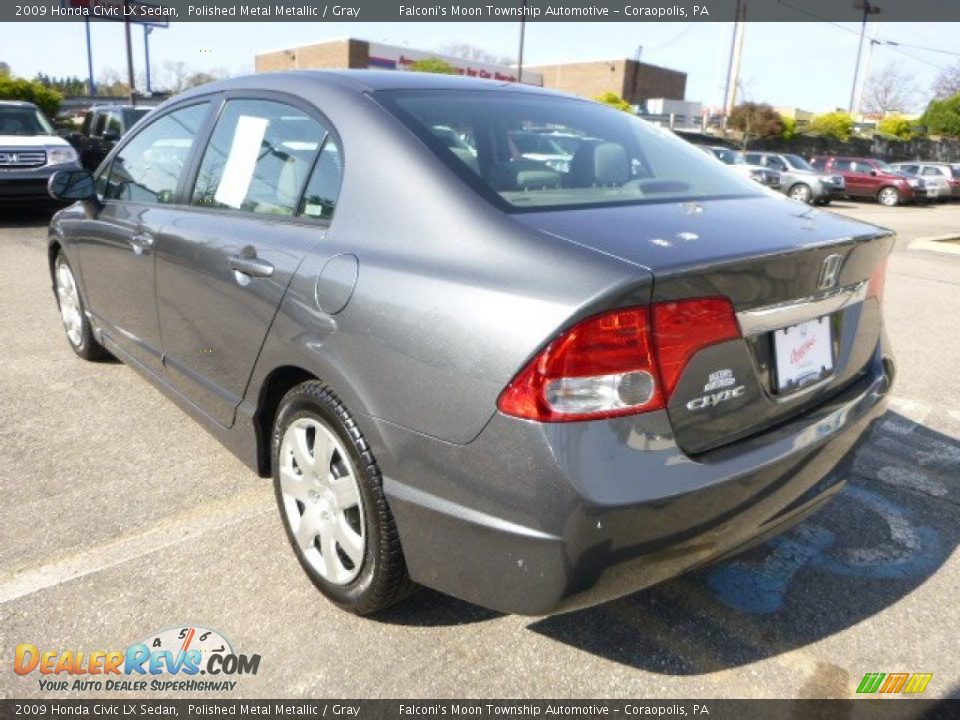 2009 Honda Civic LX Sedan Polished Metal Metallic / Gray Photo #3
