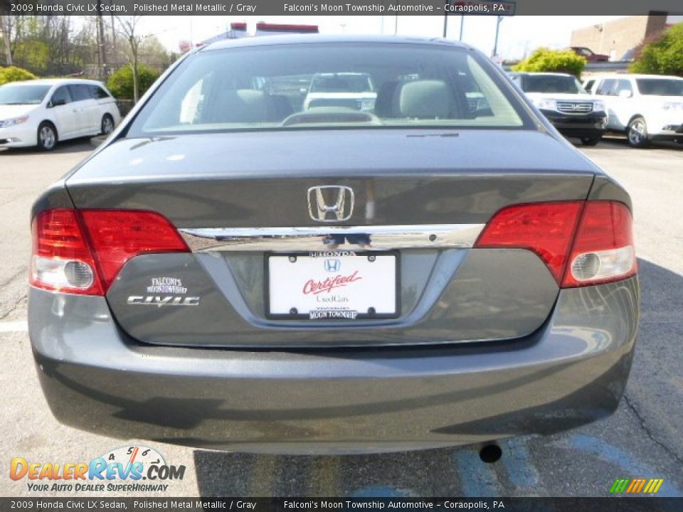 2009 Honda Civic LX Sedan Polished Metal Metallic / Gray Photo #4