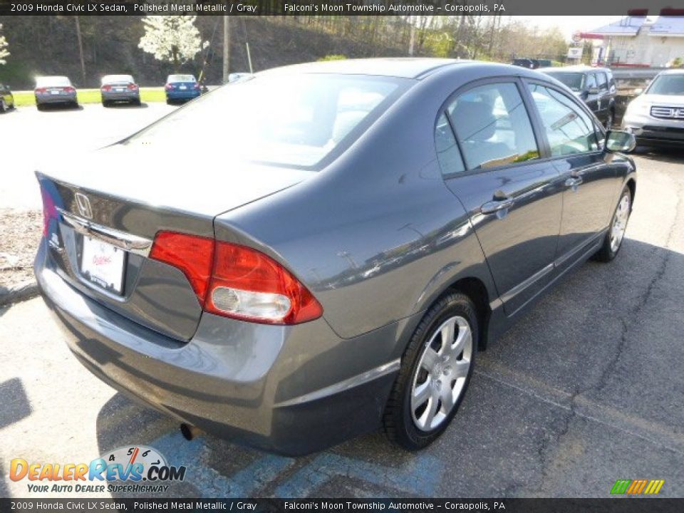 2009 Honda Civic LX Sedan Polished Metal Metallic / Gray Photo #5