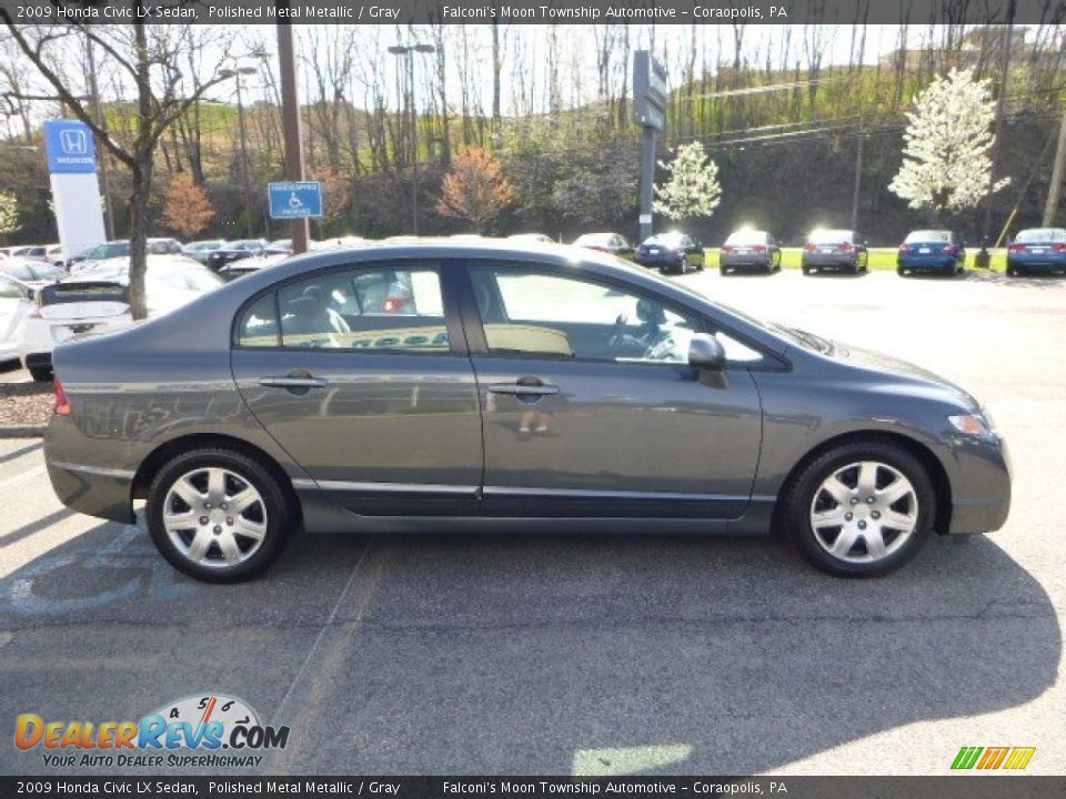 2009 Honda Civic LX Sedan Polished Metal Metallic / Gray Photo #6