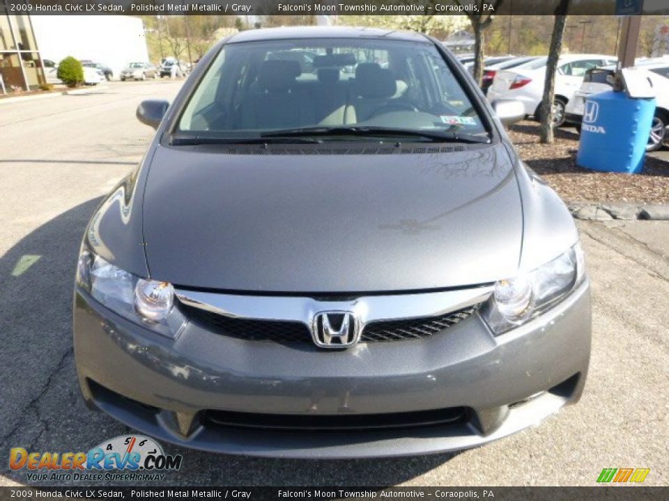 2009 Honda Civic LX Sedan Polished Metal Metallic / Gray Photo #8