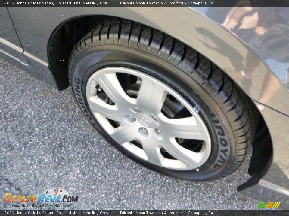 2009 Honda Civic LX Sedan Polished Metal Metallic / Gray Photo #9