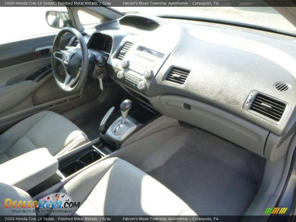 2009 Honda Civic LX Sedan Polished Metal Metallic / Gray Photo #11