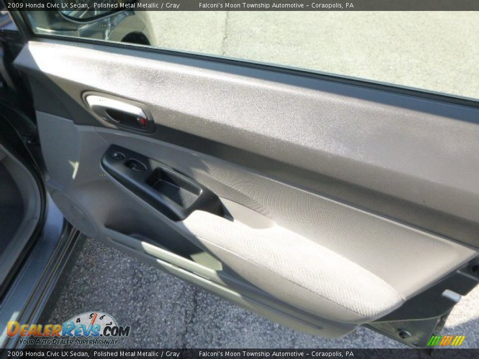 2009 Honda Civic LX Sedan Polished Metal Metallic / Gray Photo #12
