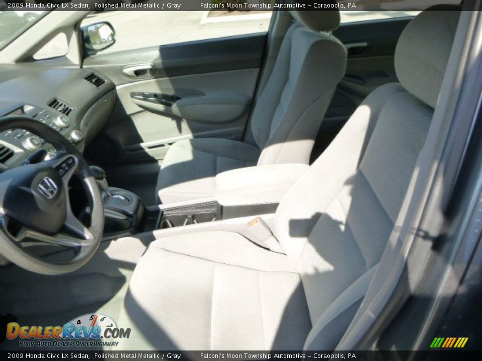 2009 Honda Civic LX Sedan Polished Metal Metallic / Gray Photo #15