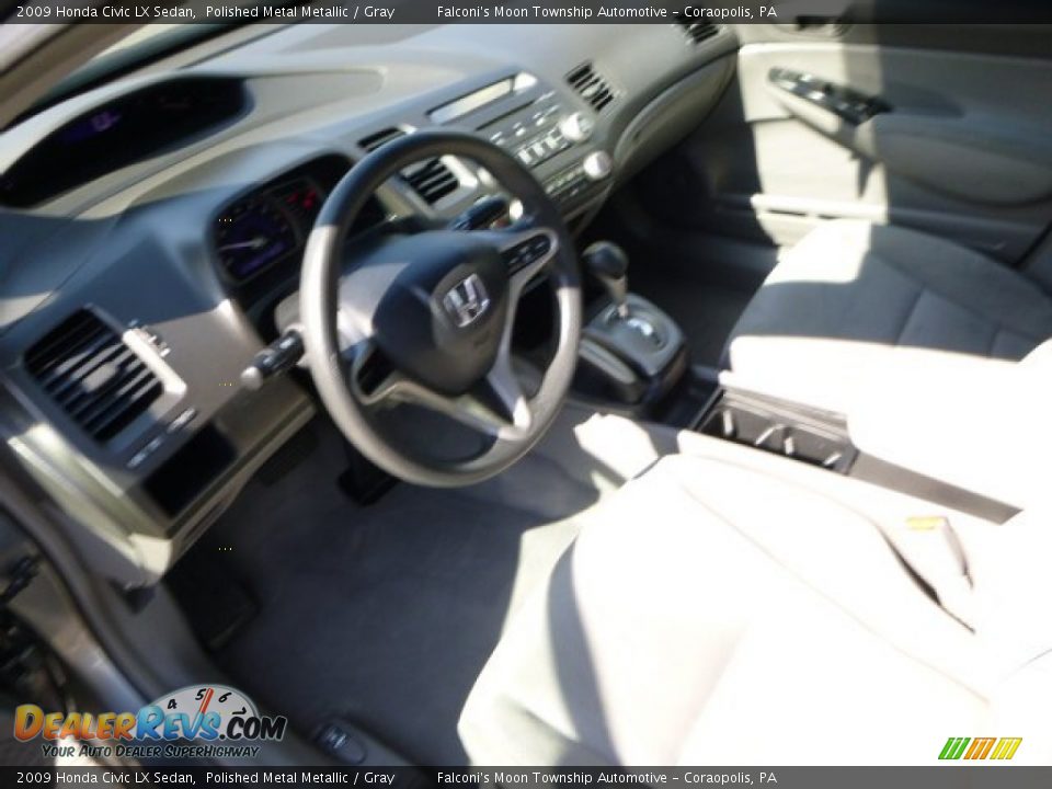 2009 Honda Civic LX Sedan Polished Metal Metallic / Gray Photo #20