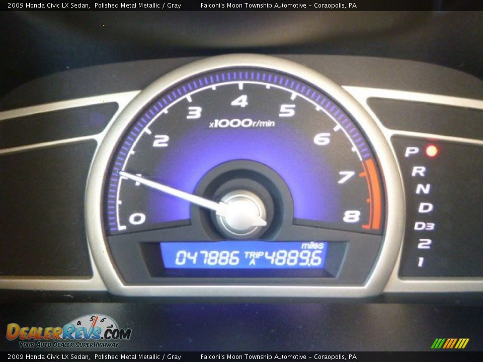 2009 Honda Civic LX Sedan Polished Metal Metallic / Gray Photo #24